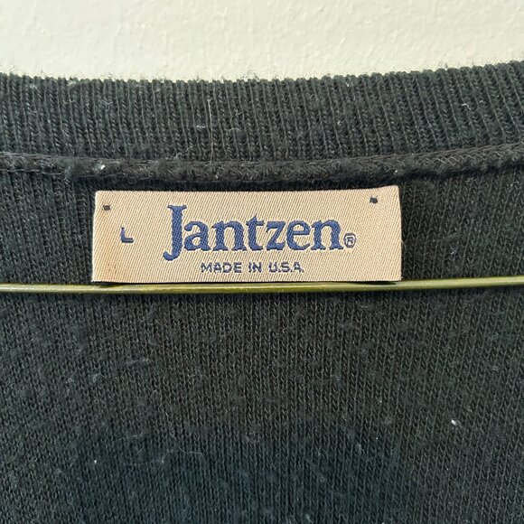 Jantzen- Black V-Neck Sweater - Men's L - Picture 2 of 5
